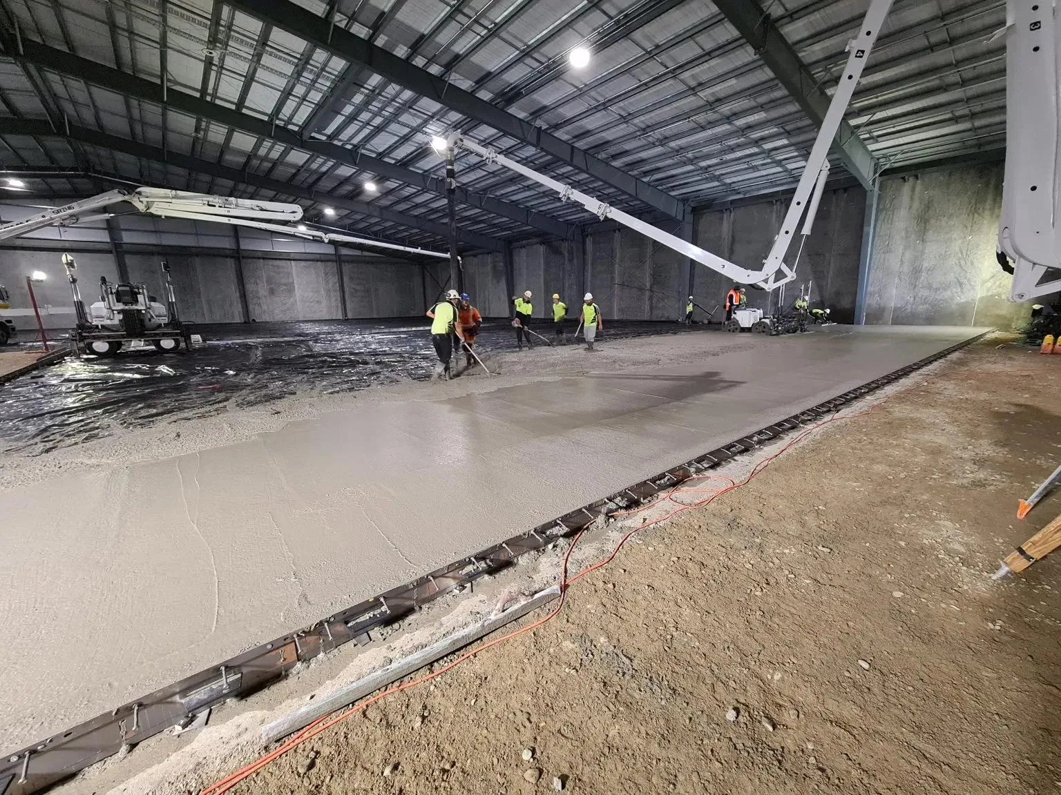Pour in progress